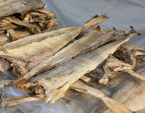 cod stockfish for sale in the fish market