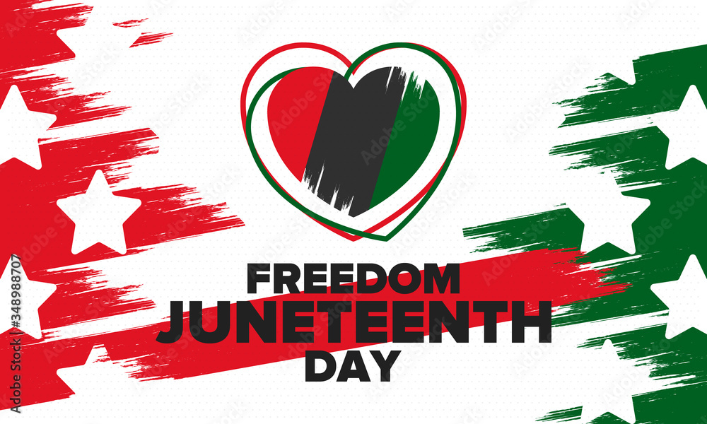 Juneteenth Independence Day. Freedom or Emancipation day. Annual american holiday, celebrated in June 19. African-American history and heritage. Poster, greeting card, banner and background. Vector Juneteenth Independence Day. Freedom or Emancipation day. Annual american holiday, celebrated in June 19. African-American history and heritage. Poster, greeting card, banner and background. Vector