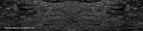 Panorama dark texture of black color.