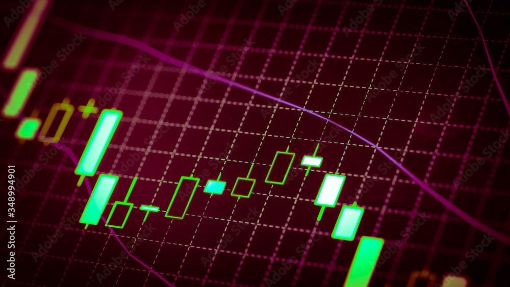 Candlestick chart Down trend of trading graph in graphic concept suitable for financial investment or Economic trends business idea and all art work design. Abstract finance background Candlestick chart Down trend of trading graph in graphic concept suitable for financial investment or Economic trends business idea and all art work design. Abstract finance background