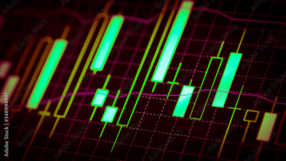 Candlestick chart Down trend of trading graph in graphic concept suitable for financial investment or Economic trends business idea and all art work design. Abstract finance background Candlestick chart Down trend of trading graph in graphic concept suitable for financial investment or Economic trends business idea and all art work design. Abstract finance background