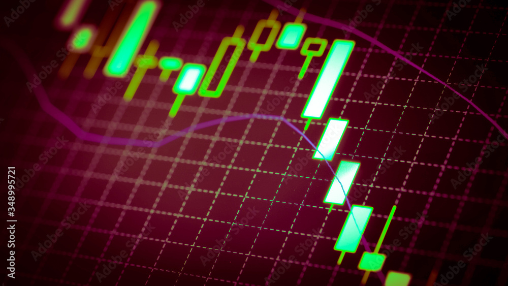 Candlestick chart Down trend of trading graph in graphic concept suitable for financial investment or Economic trends business idea and all art work design. Abstract finance background Candlestick chart Down trend of trading graph in graphic concept suitable for financial investment or Economic trends business idea and all art work design. Abstract finance background
