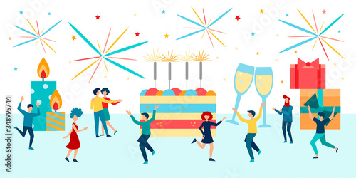 Birthday celebration concept vector illustration