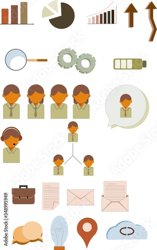 flat icons for web applications and businesses 