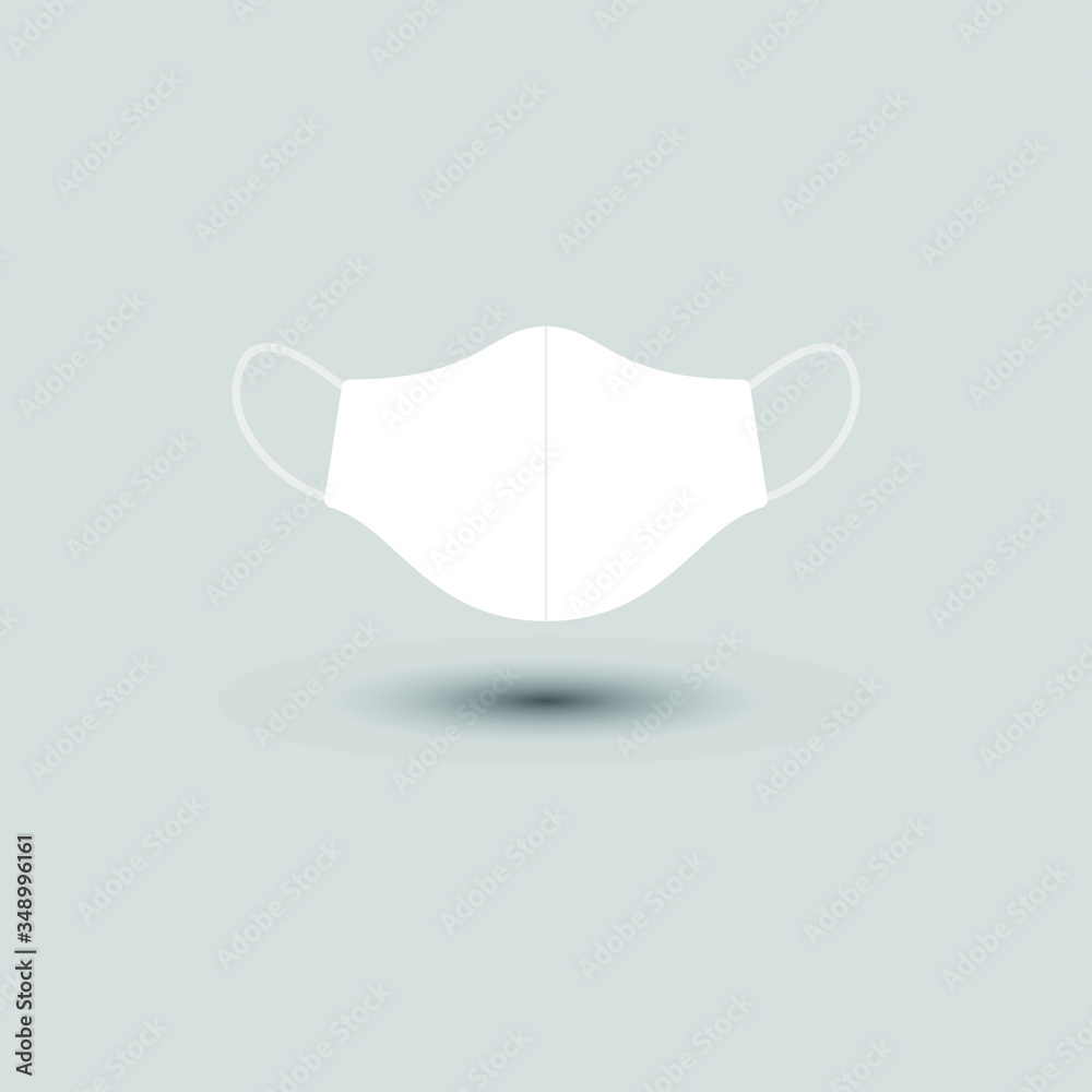 Anti-Dust white Face Mask Fabric Vector For Running. Vector illustration. EPS10 Anti-Dust white Face Mask Fabric Vector For Running. Vector illustration. EPS10