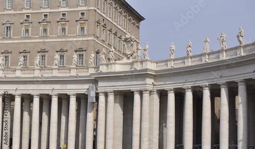 Vatican pillars in square of saint peter