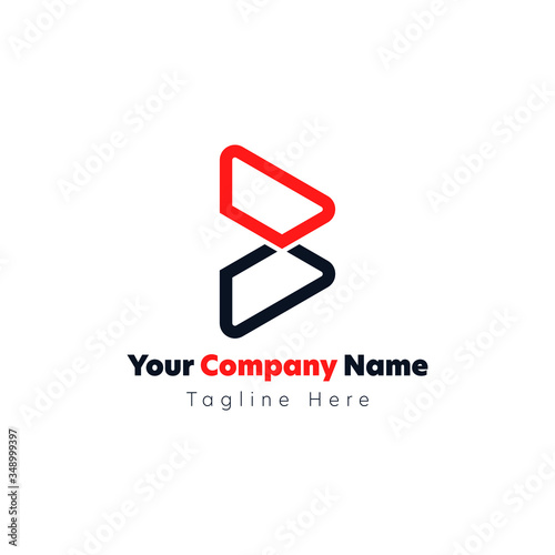 Letter B logo, Vector Art minimalist, flat, Concepts, Abstract, Company logos, Multi colors, Brilliant concept for business startups, Variations of B, Letter B Explorations, Lineart Vectors