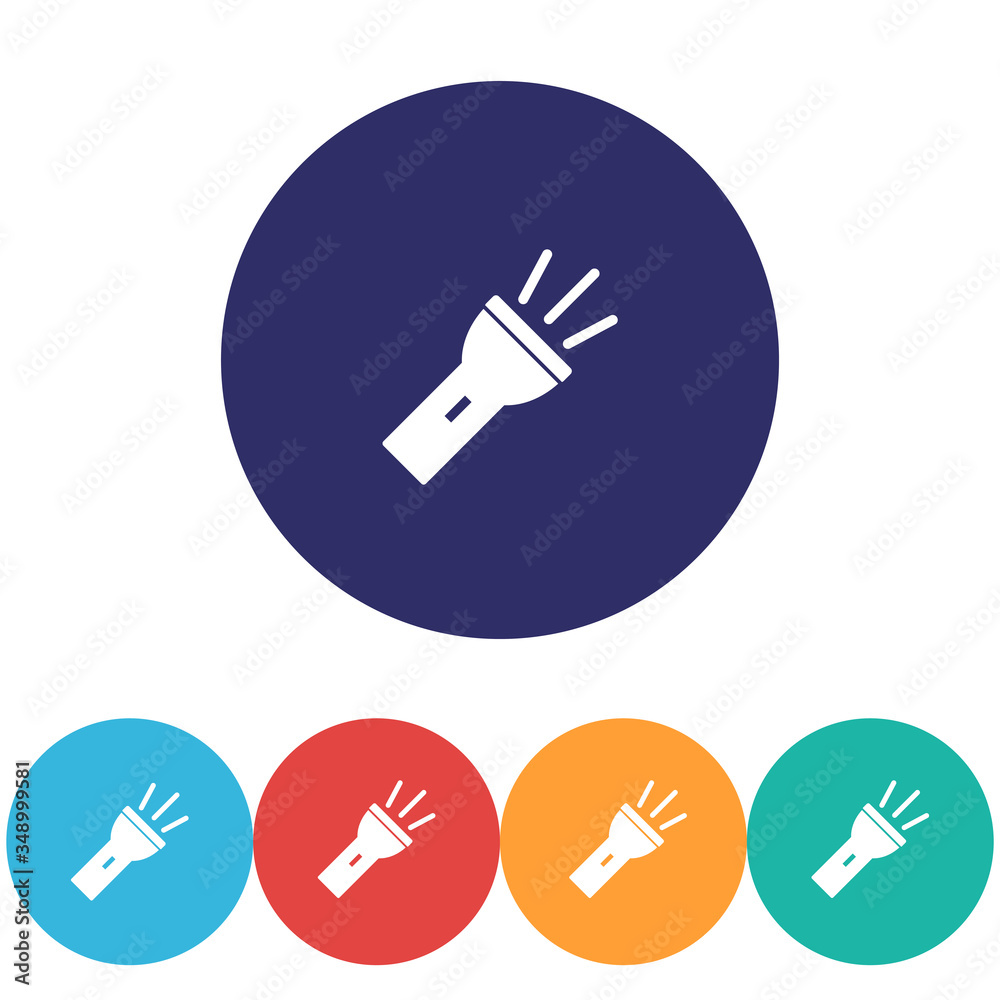 Flashlight vector icon , lorem ipsum Flat design Flashlight vector icon , lorem ipsum Flat design
