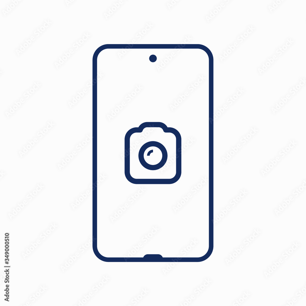 Smartphone camera line vector icon. Photo symbol. Phone lens silhouette icons set for web design. Tablet photographing flat icon for app design. Modern gadget shutter sign minimal flat linear icons Smartphone camera line vector icon. Photo symbol. Phone lens silhouette icons set for web design. Tablet photographing flat icon for app design. Modern gadget shutter sign minimal flat linear icons