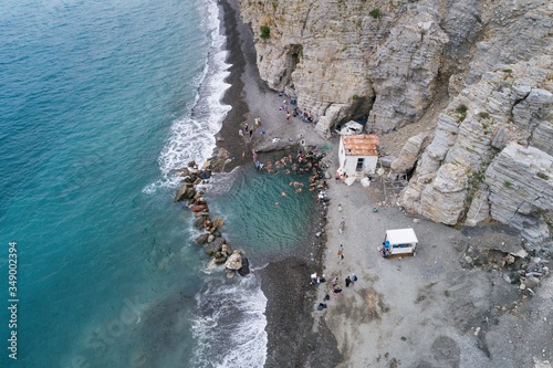 Paralia Thermes springs bath in Kos island Greece