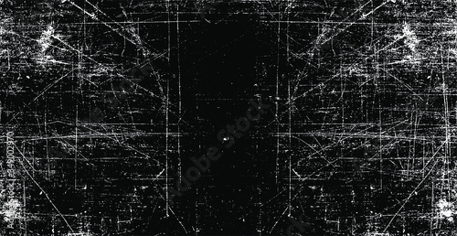 Scratched Grunge Urban Background Texture Vector. Dust Overlay Distress Grainy Grungy Effect. Distressed Backdrop Vector Illustration. Isolated Black on White Background. EPS 10. photo