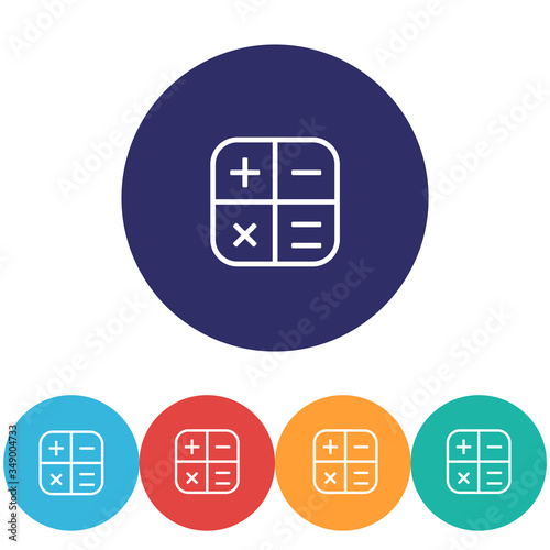 Calculator vector icon , lorem ipsum Flat design