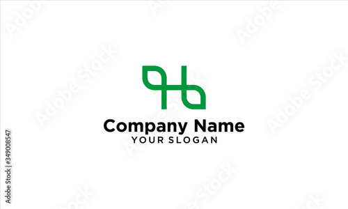 combination leaf and H logo design
