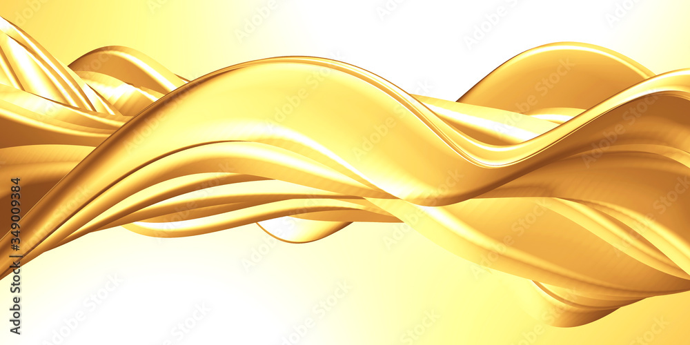 Golden abstract wavy liquid background Golden abstract wavy liquid background