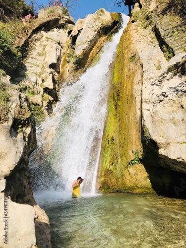 waterfall in the mountains