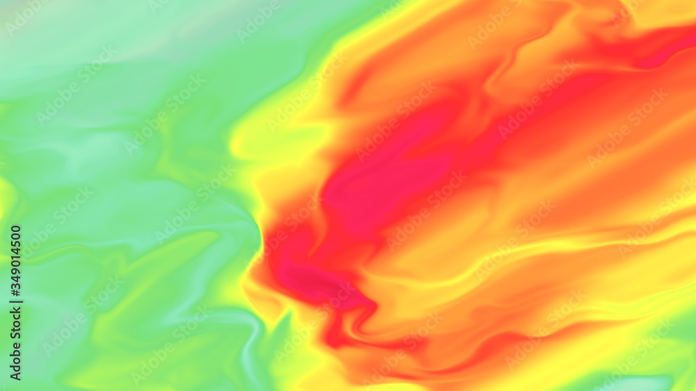 Weather forecast heat map. Atmosphere front motion. Warm and cold air masses visualization. Fluid motion. Weather forecast heat map. Atmosphere front motion. Warm and cold air masses visualization. Fluid motion.