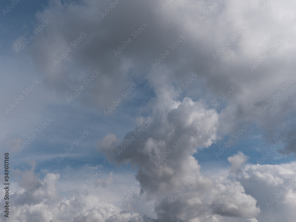 Obraz premium Beautiful various forms clouds in the high sky