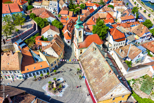 Szentendre city from the air - Hungary