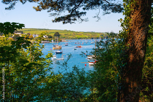 Boats in the harbour of St. Mawes in Cornwall, UK photo