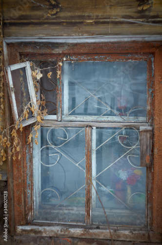old wooden window