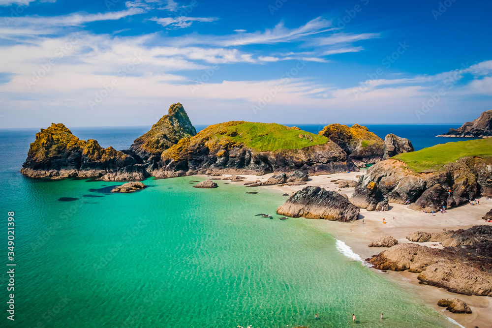 Obraz premium Famous Kynance cove in Cornwall, UK