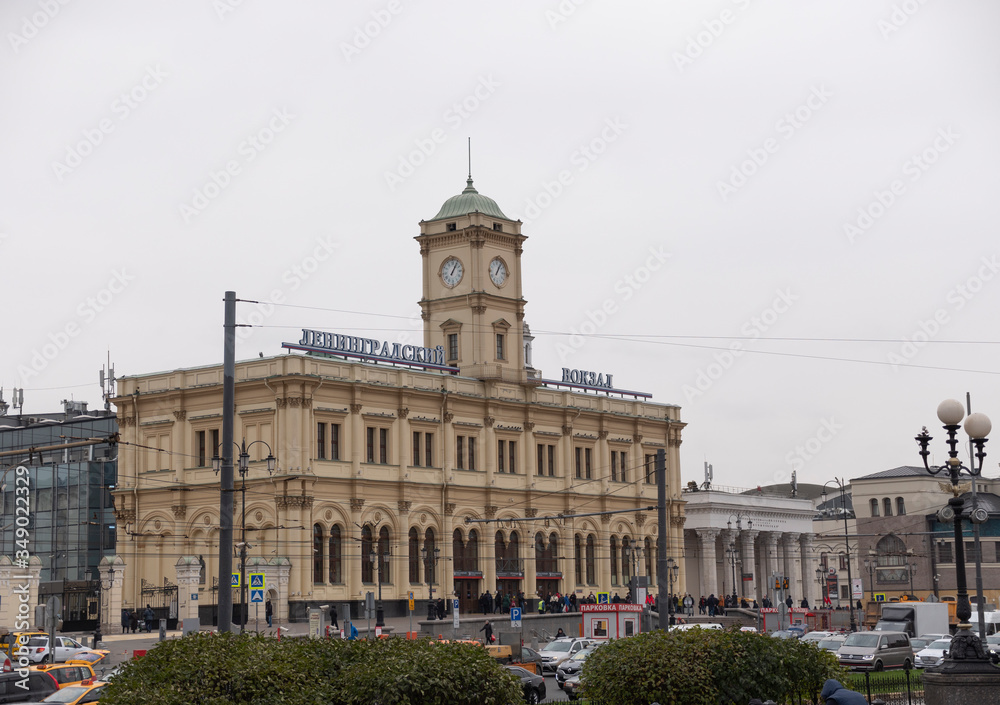 Moscow, the building of the leningrad station