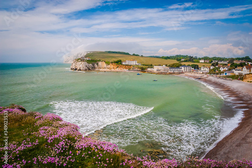 Canvas Print Freshwater Bay at the Isle of Wight, UK