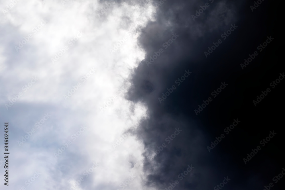 Light and dark clouds merge with each other Light and dark clouds merge with each other