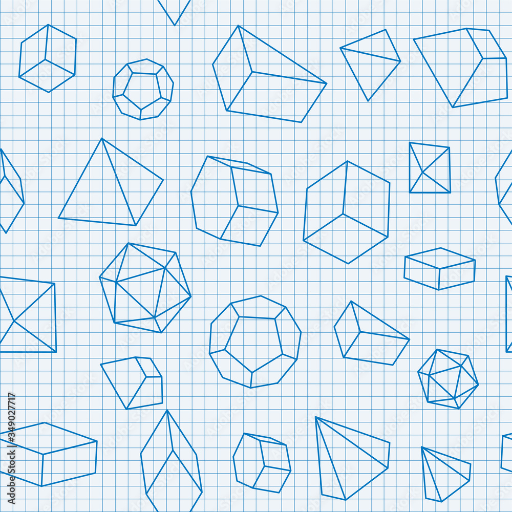 Seamless background of volumetric geometrical shapes Seamless background of volumetric geometrical shapes