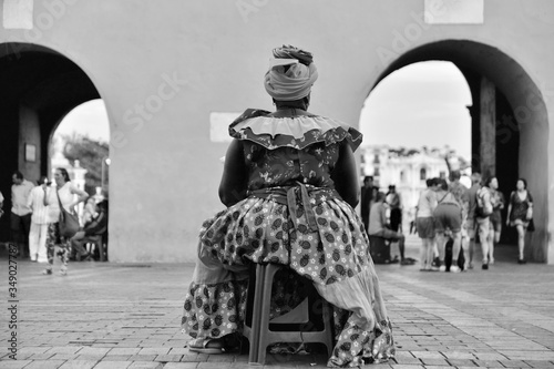 Cartagena woman in the main plaza 