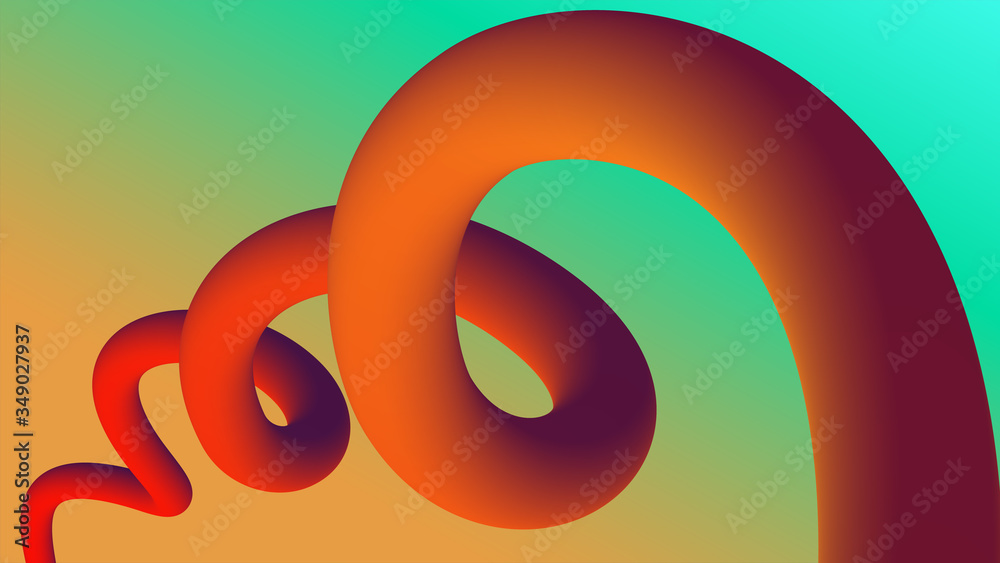 Abstract gradient background with liquid smooth curve shape. 3d design for presentation
