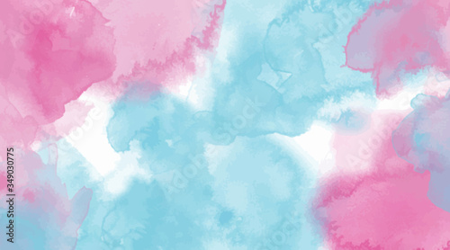 Beautiful wallpaper HD splash watercolor multicolor blue pink, pastel color, abstract texture background.  For google slides/lettering background. Rainbow color, sky, brush strokes wash, Galaxy style.