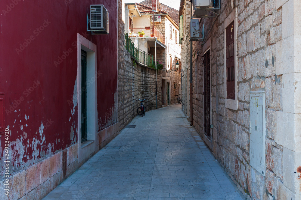 Fototapeta premium Historic street of Stari Grad on Hvar