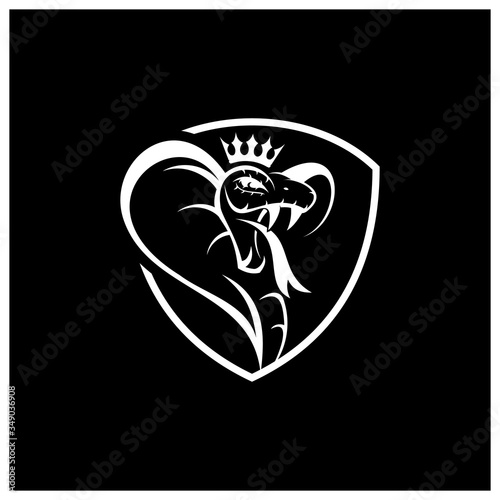 king cobra logo template design. Vector illustration.