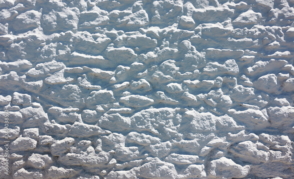 Fototapeta premium Texture of whitewashed stone-work