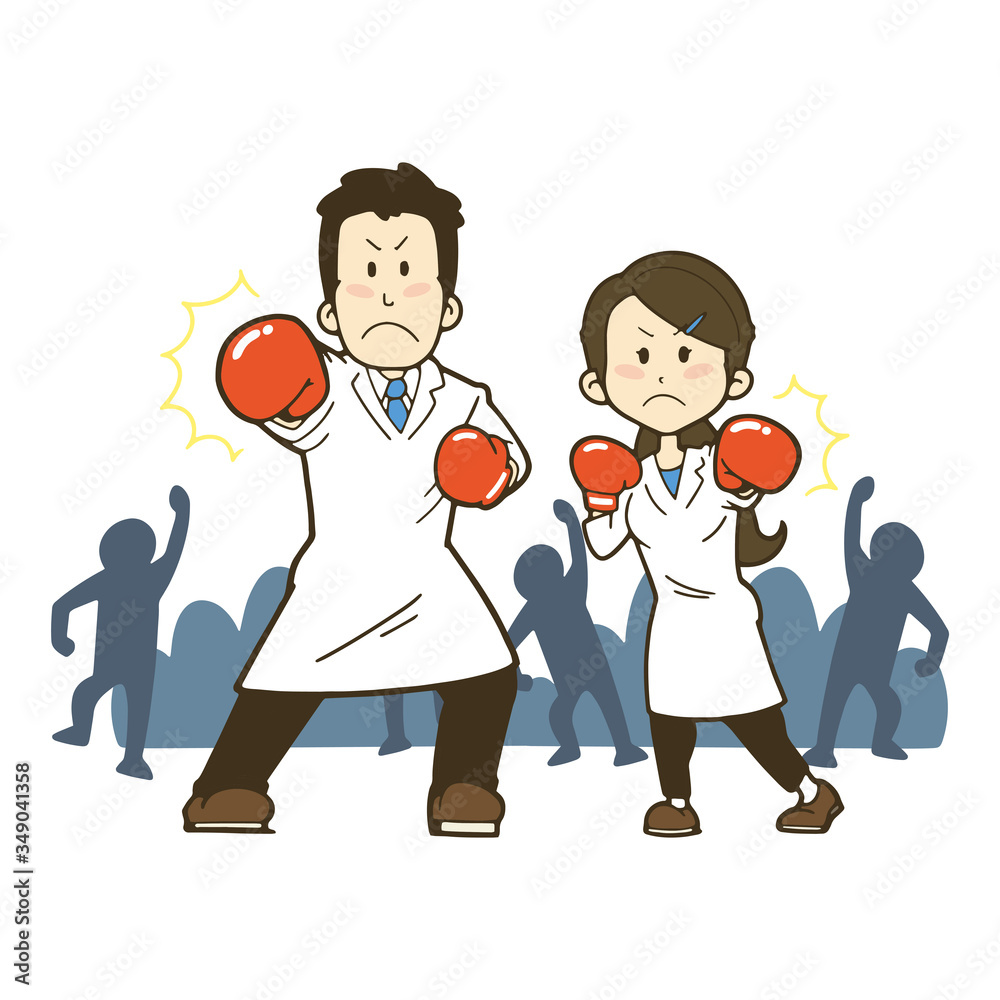 戦う医師たちのイラスト