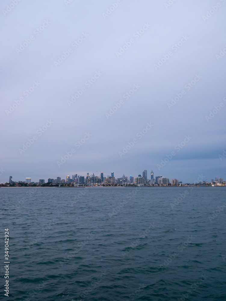 sea and sky melbourne city skyline