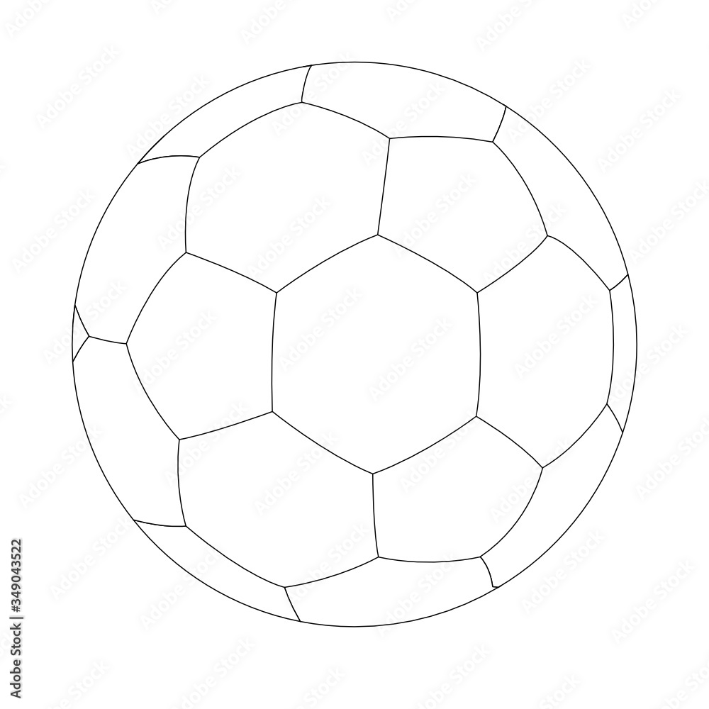 Fototapeta premium Fussball Illustration Konturen