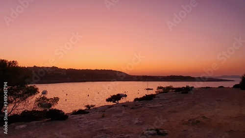 sunset over the river