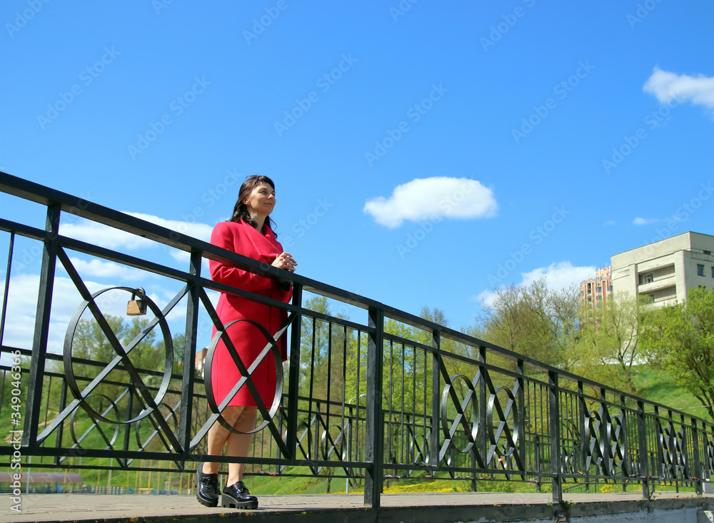 woman walks in the park