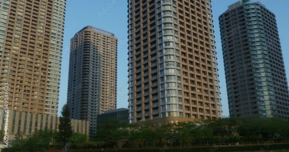 Buildings in the Financial District in Tokyo, same buildings, same day, same routine 4K Buildings in the Financial District in Tokyo, same buildings, same day, same routine 4K