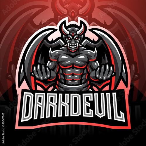 Dark devil esport mascot logo design