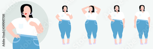 Woman in White Tee and Jeans