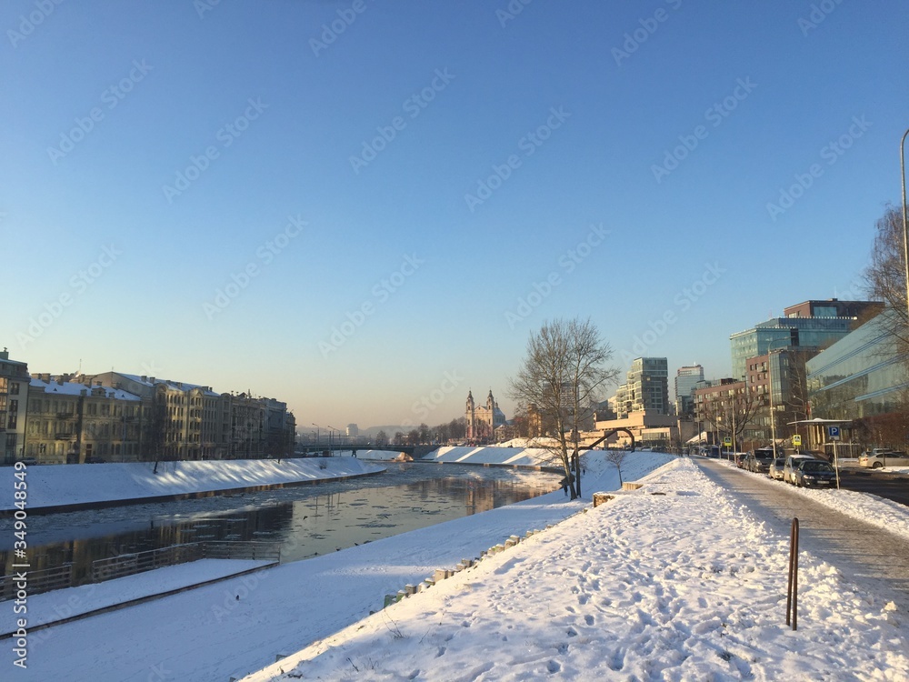 Ausserhalb von Vilnius in Litauen im Winter 2015