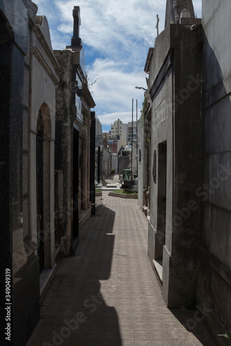Internal streets, tombs and mausoleums of the famous Recoleta Cemetery. © HC FOTOSTUDIO