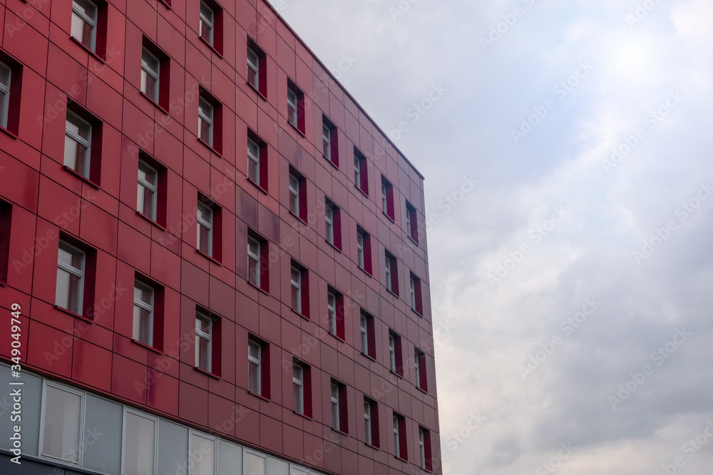 photo of red building in modern style