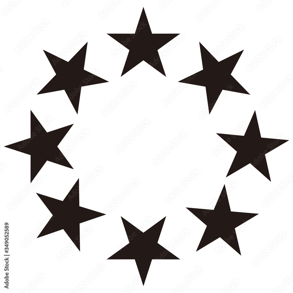 Round star simple icon vector illustration sign Round star simple icon vector illustration sign