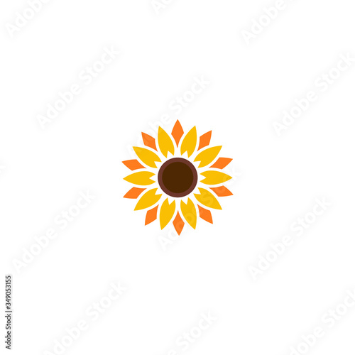 Sun Flower Logo Template vector 