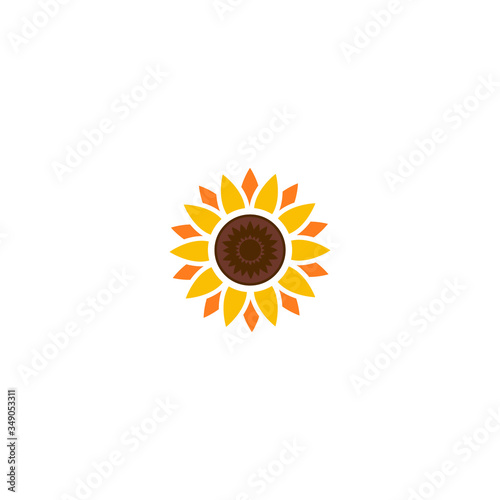 Sun Flower Logo Template vector 