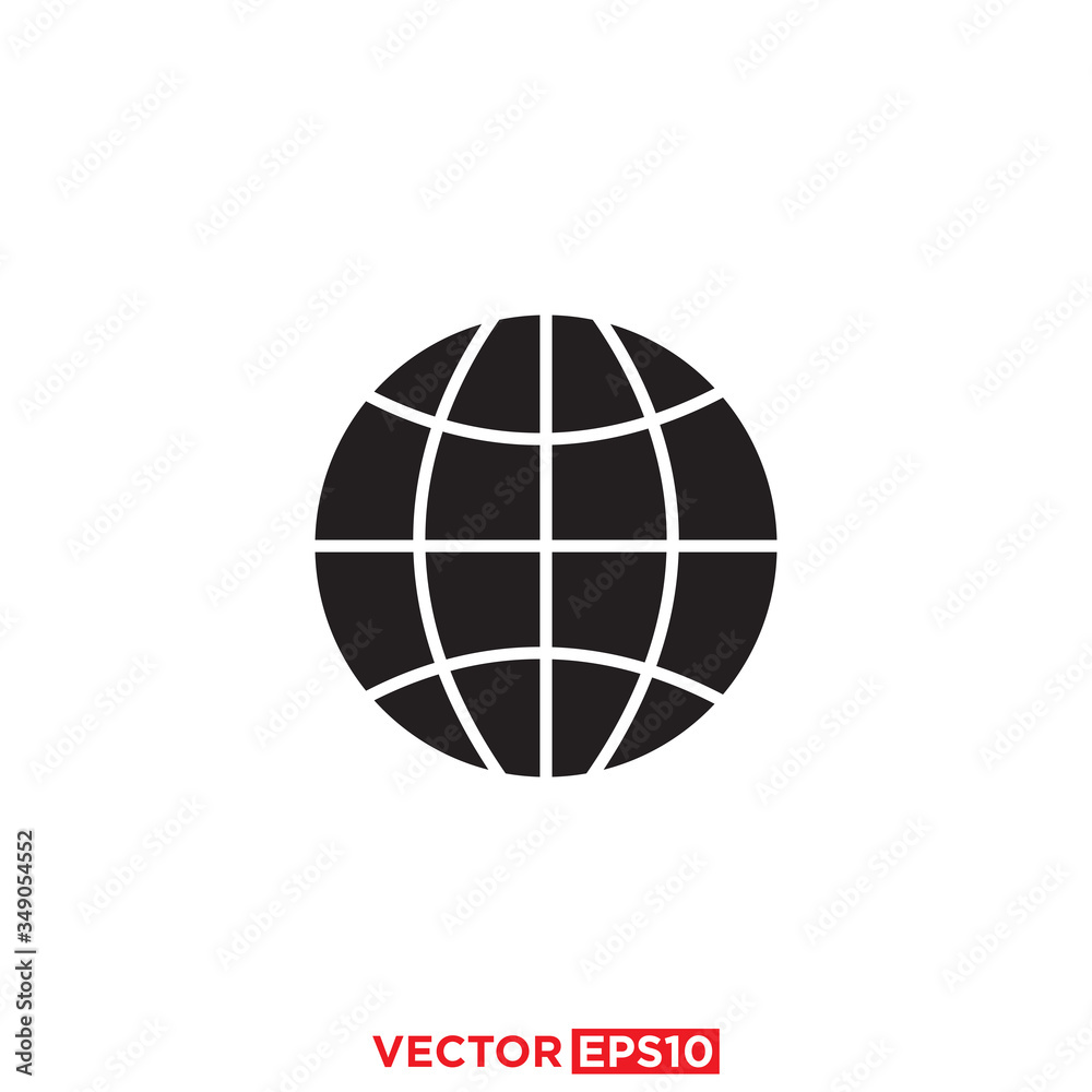 Globe Icon Design Vector Illustration Globe Icon Design Vector Illustration